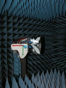 Aluminum Planar Vivaldi Horn Antenna measured far field in anechoic chamber gain results in dBi