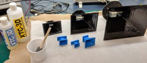 Epoxy coated 3D printed horn antennas designed for gain dBi testing